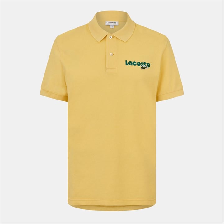 Lacoste Men's Yellow Logo Polo Shirt - S