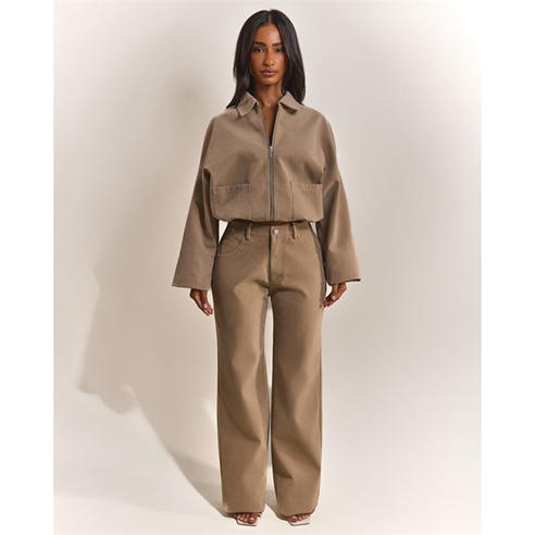 MARS THE LABEL - Women's Suede Straight Leg Trousers