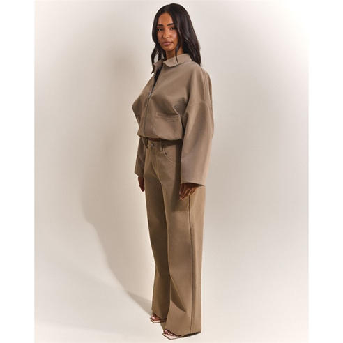 MARS THE LABEL - Women's Suede Straight Leg Trousers