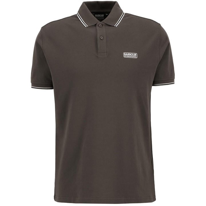 Barbour International Evan Tipped Short-Sleeved Polo Shirt - Brown