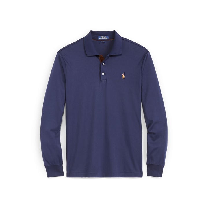 Polo Ralph Lauren Men's Blue Pima Polo Shirt - S