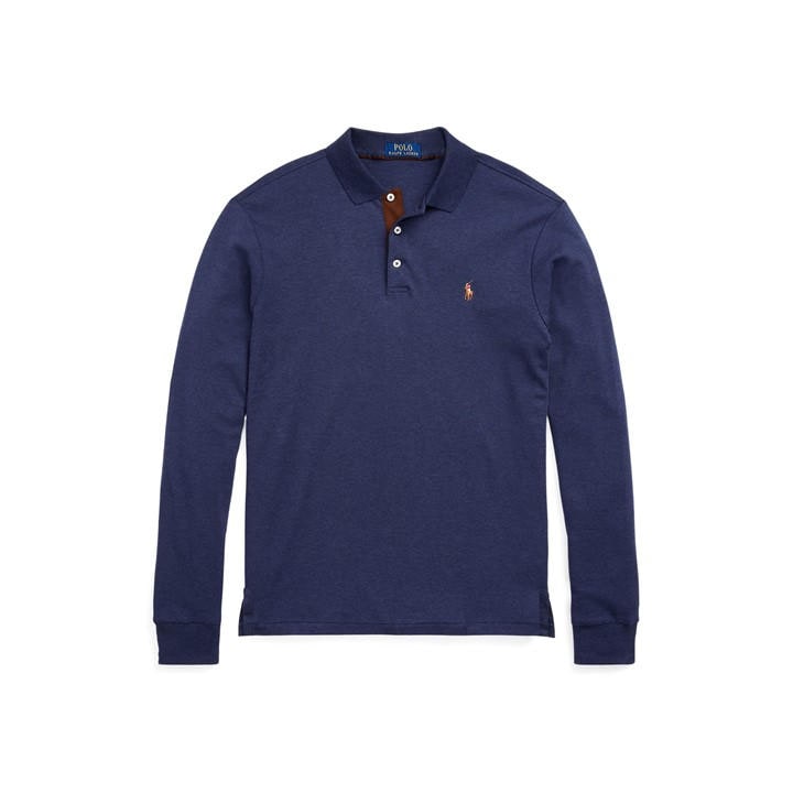 Polo Ralph Lauren Men's Blue Pima Polo Shirt - S