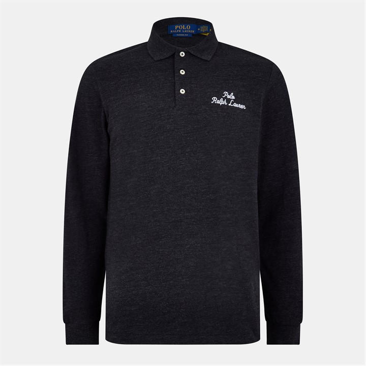 Ralph Lauren Men's Black Long Sleeve Polo Shirt - L
