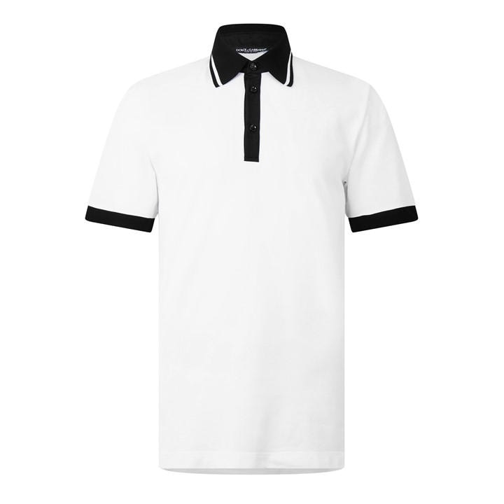 Dolce And Gabbana Men's White Graphic Polo