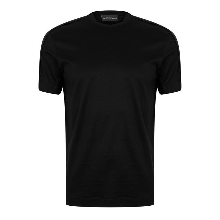 Emporio Armani Men's Black Logo Tape T-Shirt - L