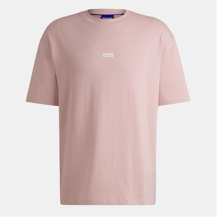 Hugo Men's Pink Regular Fit Logo Back T-Shirt Medium