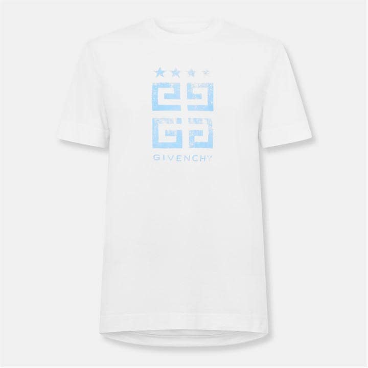 Givenchy Men's White 4G Emblem T-Shirt - M