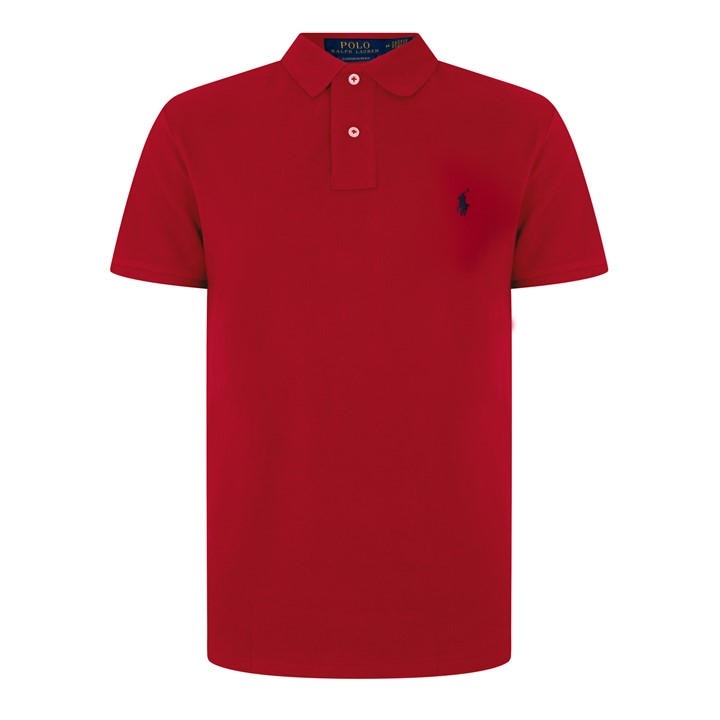 Polo Ralph Lauren Men's Red Custom Short Sleeve Polo Shirt - XL