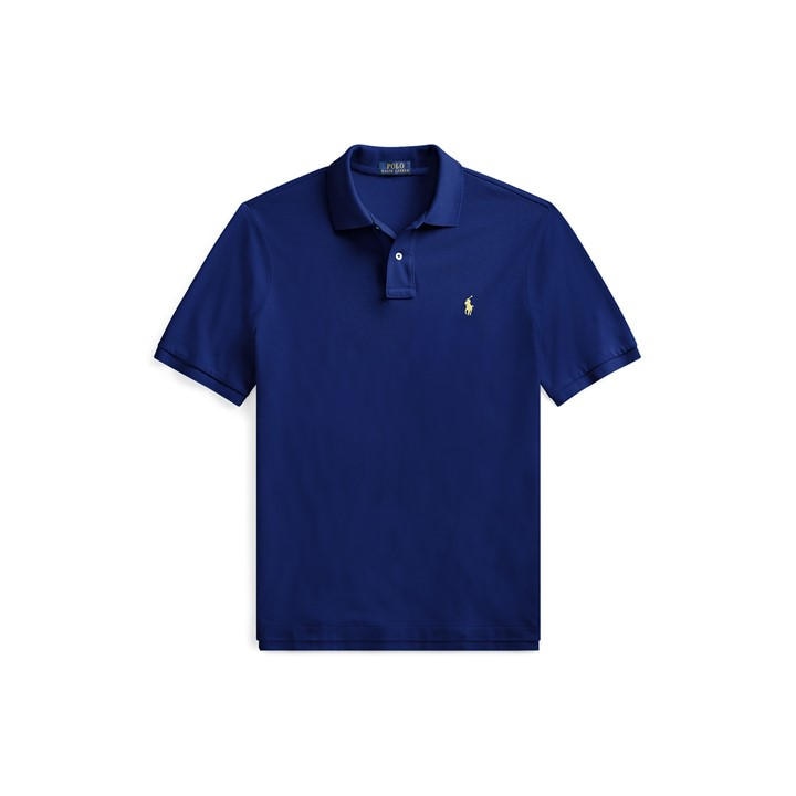 Polo Ralph Lauren Men's Blue Custom Short Sleeve Polo Shirt - S