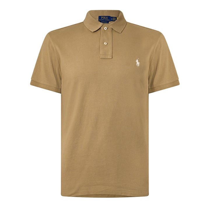 Polo Ralph Lauren Men's Beige Custom Short Sleeve Polo Shirt - S