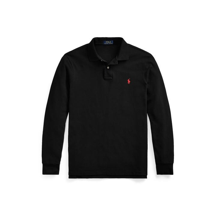 Polo Ralph Lauren Men's Black Long Sleeve Polo Shirt - M