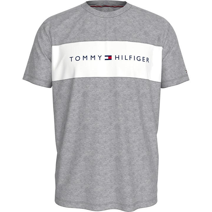 Tommy Hilfiger Men's Grey Cotton Panel T-Shirt Extra Large