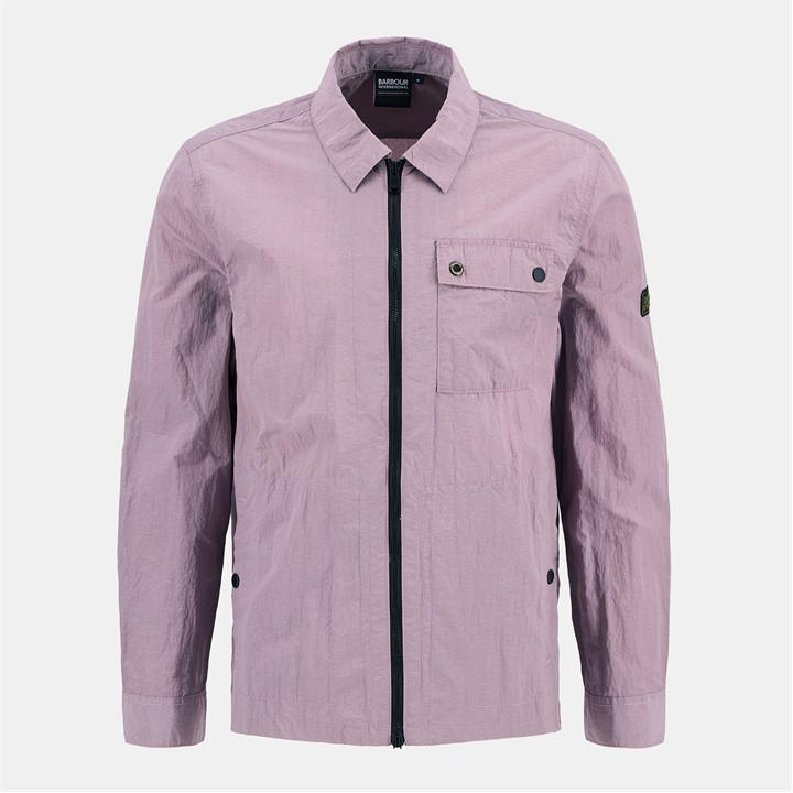 Barbour International Men's Pink Inline Cotton Long Sleeve Overshirt