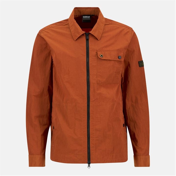Barbour International Men's Orange Inline Cotton Long Sleeve Overshirt
