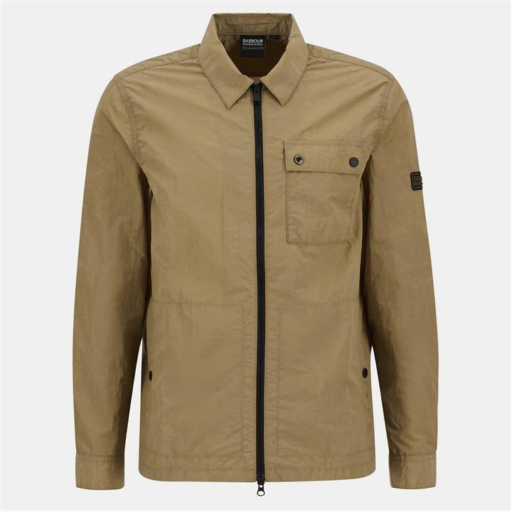Barbour International Men's Green Inline Cotton Long Sleeve Overshirt