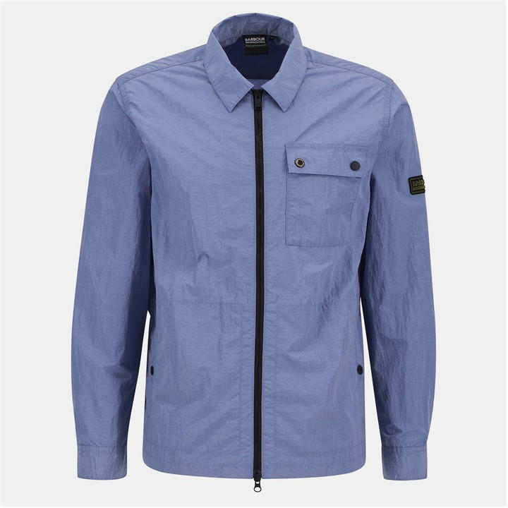 Barbour International Men's Blue Inline Cotton Long Sleeve Overshirt