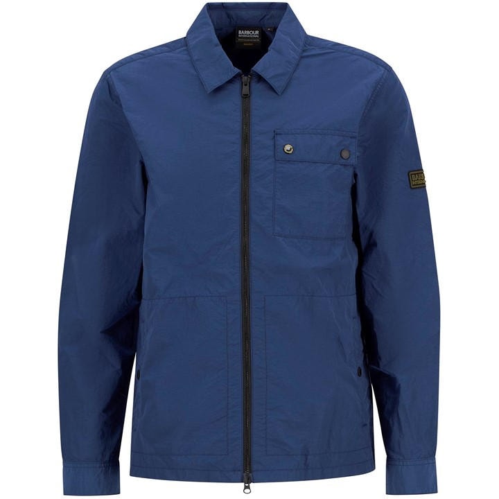 Barbour International Men's Blue Inline Cotton Long Sleeve Overshirt