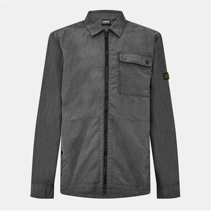 Barbour International Men's Grey Inline Zip-Through Overshirt