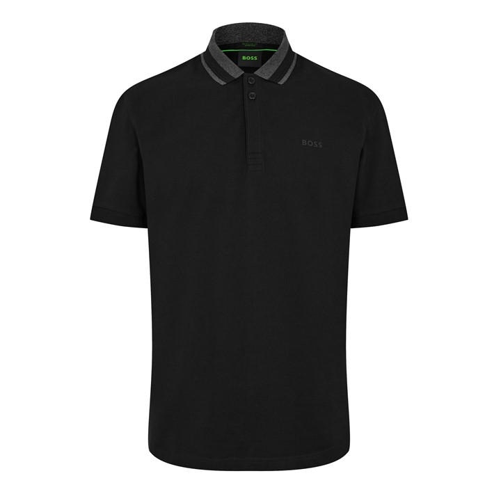 BOSS Men’s HBG Paddy Short-Sleeve Polo Shirt – Black BOSS Men’s HBG Paddy Short-Sleeve Polo Shirt – Black