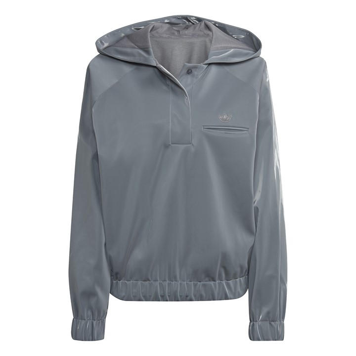 Adidas Originals Unisex Grey High Shine Hoodie Small