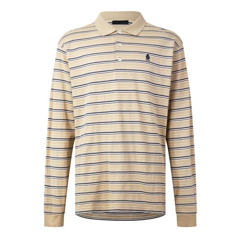 PRADA - Men's Striped Cotton Long-Sleeve Polo
