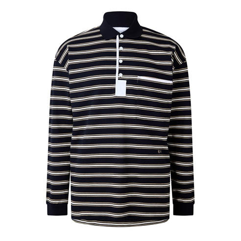 BOTTEGA VENETA - BV Stripe LS Polo Sn64