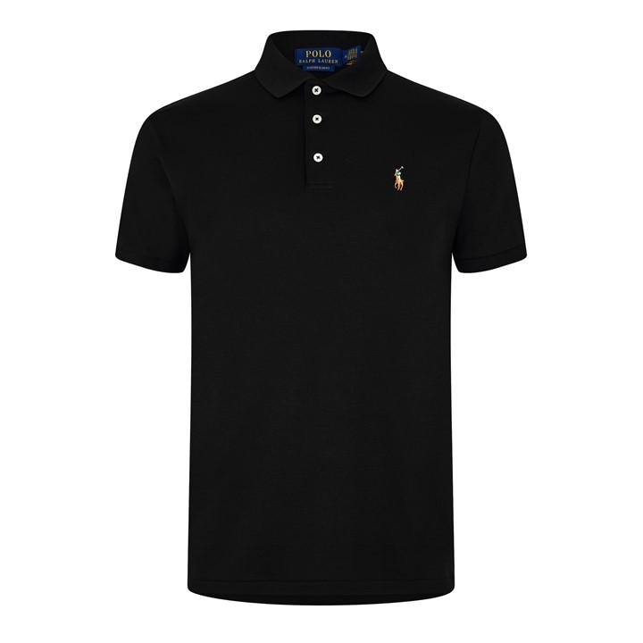 Polo Ralph Lauren Men's Black Slim Fit Short Sleeve Polo Shirt - Size 3XL