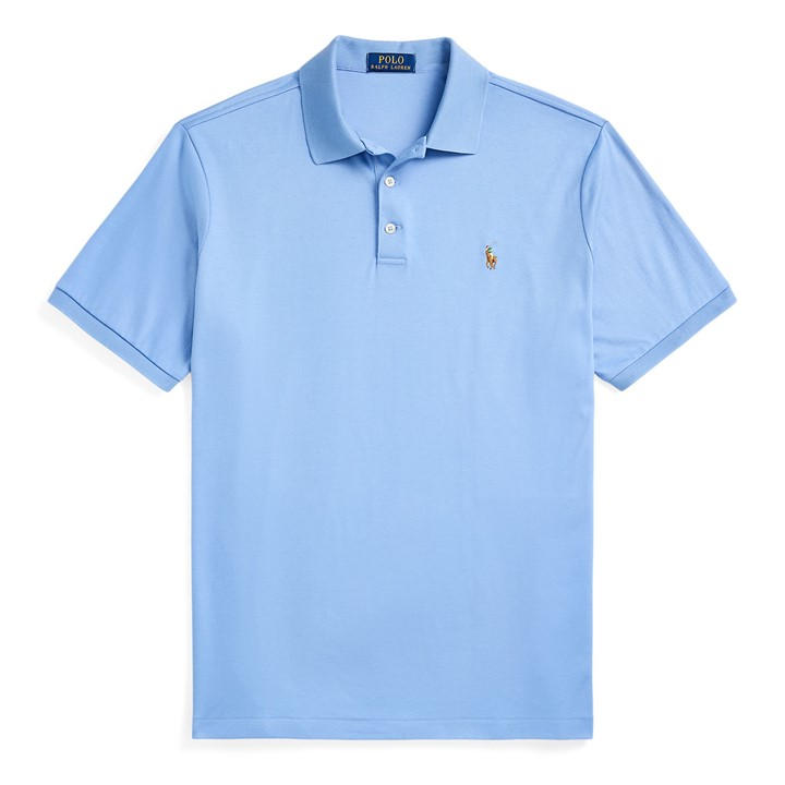 Polo Ralph Lauren Men's Blue Slim Fit Pima Polo Shirt Extra Large