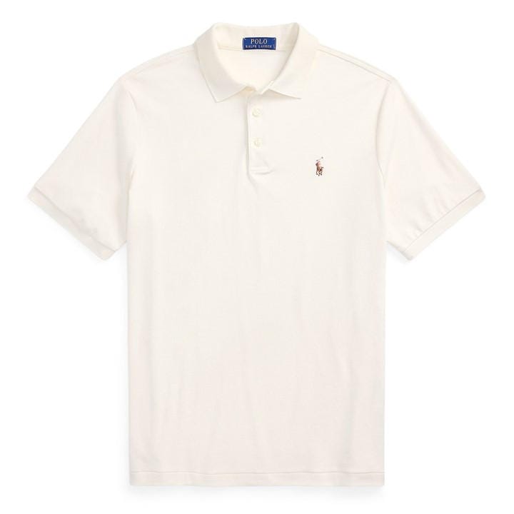 Polo Ralph Lauren Men's Beige Slim Fit Pima Polo Shirt Medium