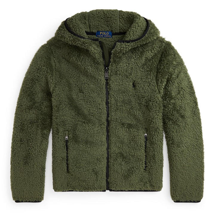 Polo Ralph Lauren Boys Green Fleece Zip Hoodie Juniors - 9 - 10 Years