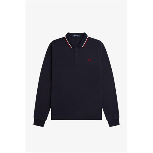 Fred Perry - Long Sleeve Twin Tipped Polo Shirt