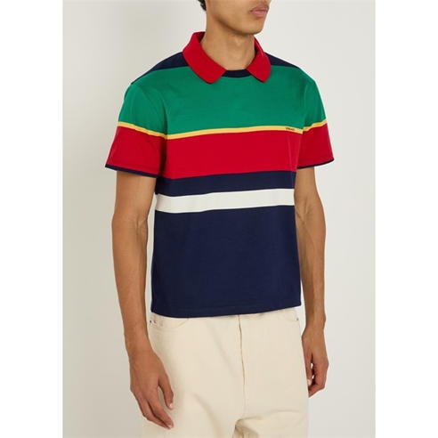 Versace - VER STRIPED EMBROIDERED POLO