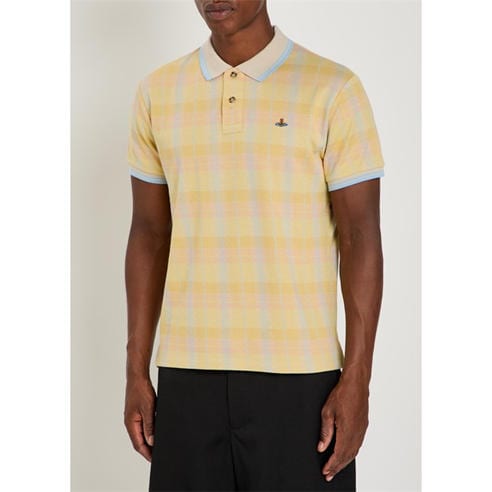Vivienne Westwood - Men's Herringbone Cotton Short-Sleeve Polo Shirt