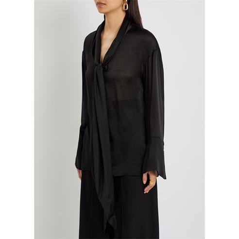 Balmain - OPEN NECK SILK SHIRT