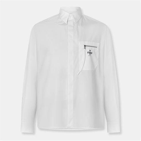 FENDI - Men's Logo Long Sleeve Plain Shirt