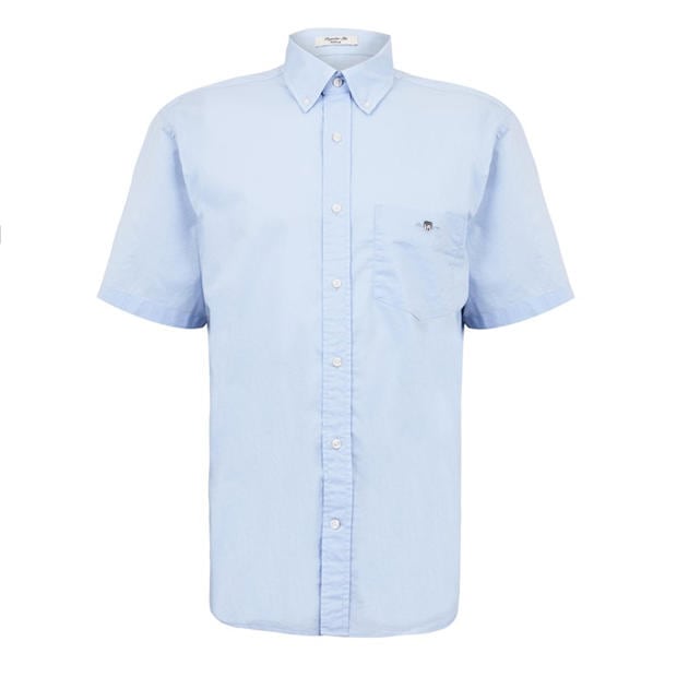 Marine 410 - Gant - Men's Classic Poplin Short Sleeve Shirt
