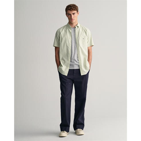 Gant - Regular Fit Classic Gingham Poplin Short Sleeve Shirt