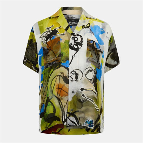 VIVIENNE WESTWOOD - Men's Viv Wonder Short Sleeve Patterned Shirt