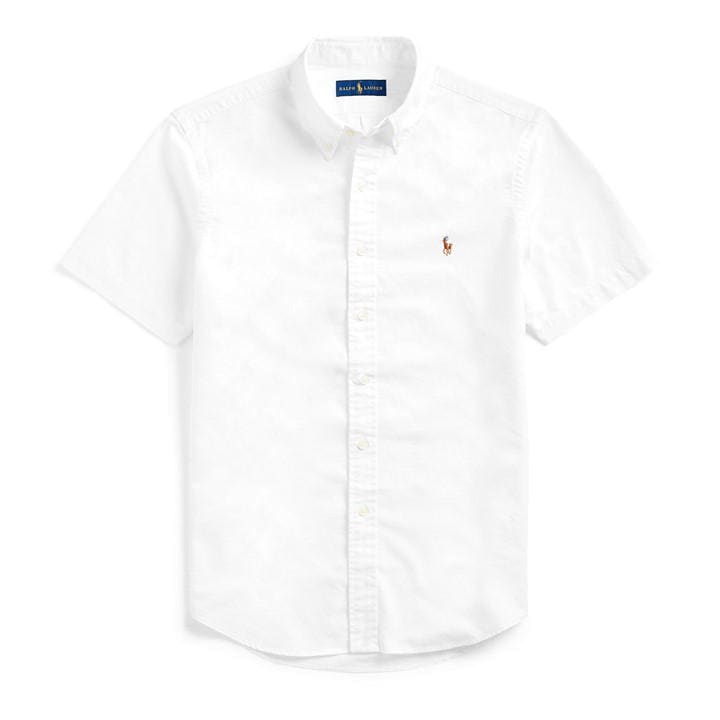 Polo Ralph Lauren Men's White Custom Fit Oxford Shirt - XL