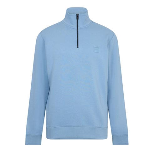 Boss - Men's Zetrust Zip-Neck Soft TerryclOver The Head Sweatshirt