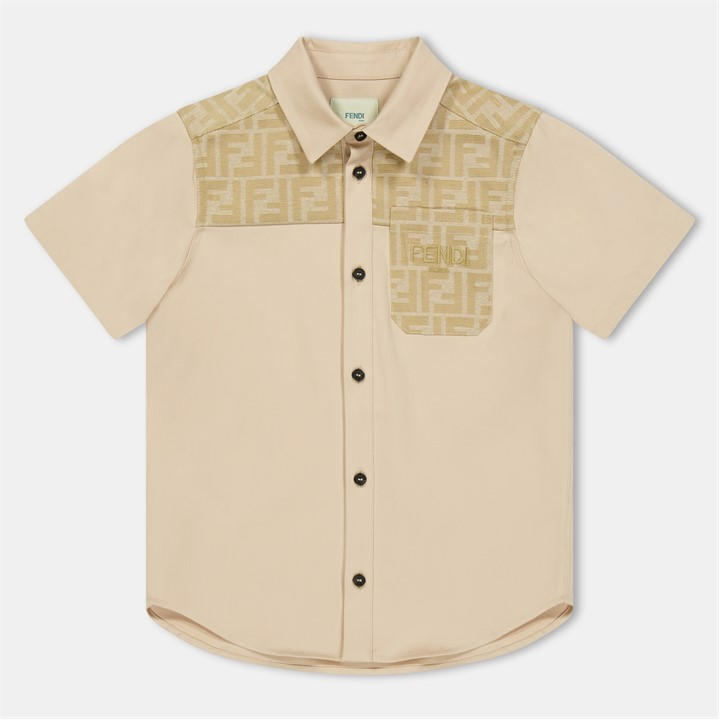 Fendi Boys Beige Ff Shirt Jn61