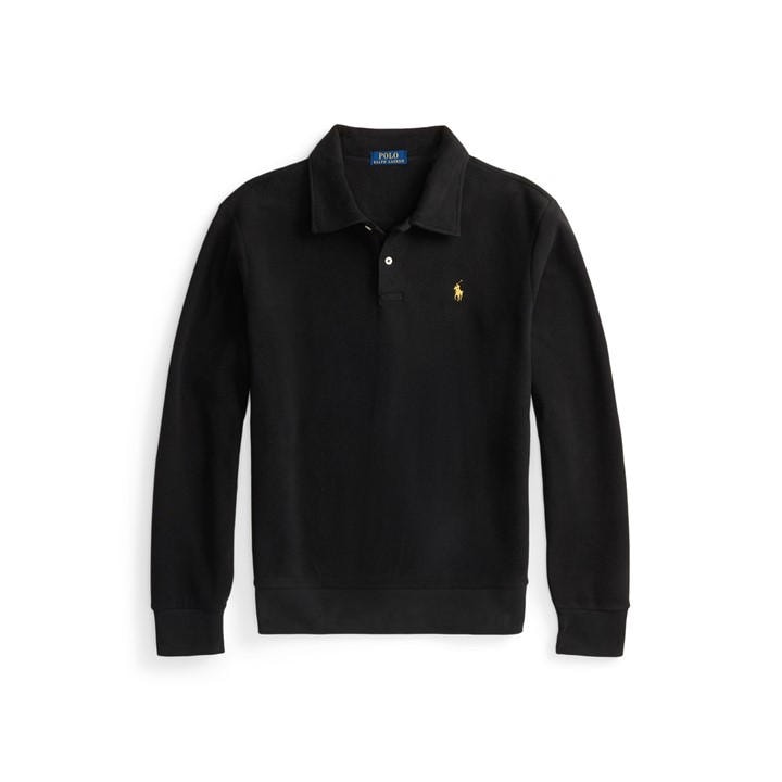 Polo Ralph Lauren Men's Black Quarter Zip Fleece Pullover - M