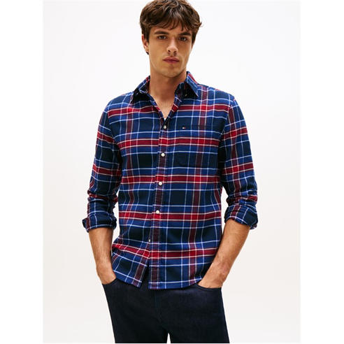 Tommy Hilfiger - Men's Tartan Check Long Sleeve Shirt