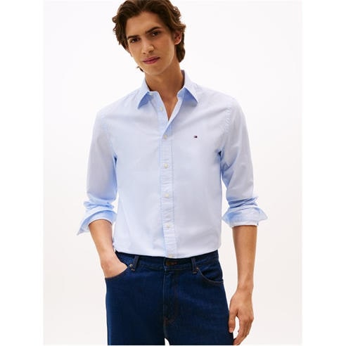 Tommy Hilfiger - Men's Long-Sleeve Poplin Print Patterned Shirt