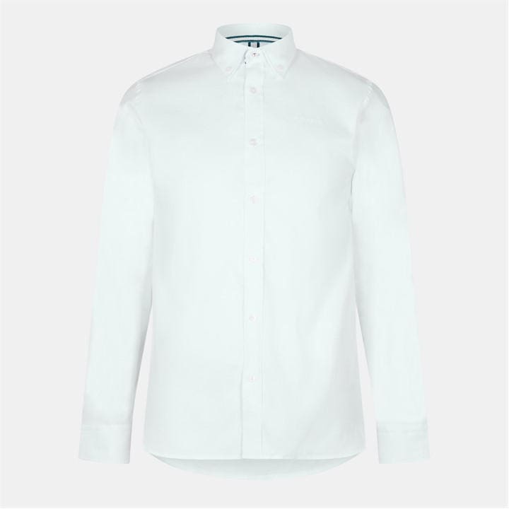 Ted Baker Oxford Long-Sleeve Plain Shirt – White