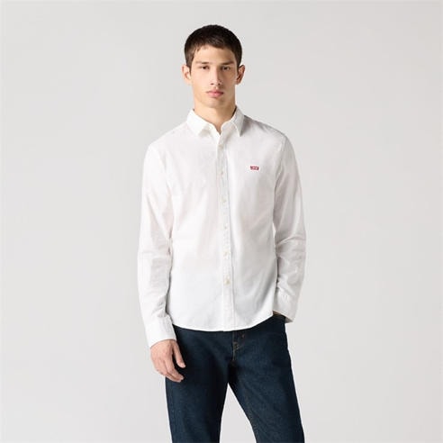 Levis - Men's Battery Housemark Cotton Long-Sleeve Slim-Fit Oxford Shirt
