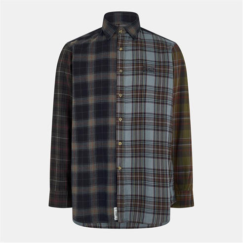 ARIES - Men's Patchwrk Long Sleeve Patterned Shirt