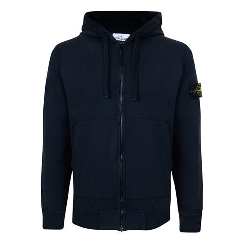 STONE ISLAND - Men's Heavyweight Full-Zip Cotton Fleece Top