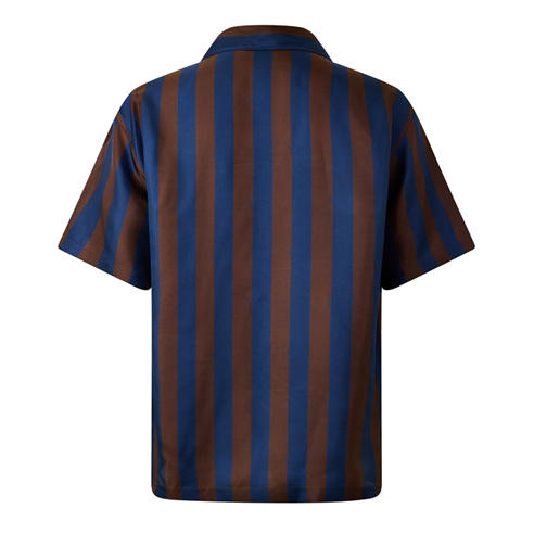 FENDI - Men's Silk Striped Short-Sleeve Camp Collar Shirt