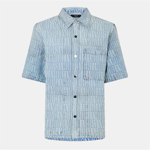 Amiri - Men's Jacquard Short-Sleeve Shirt